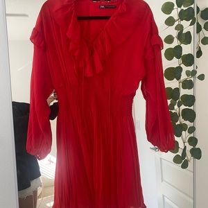 Zara red dress